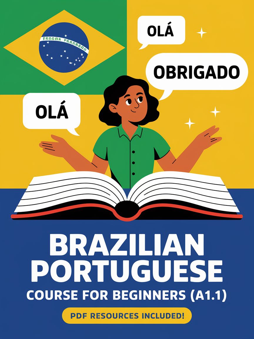 Brazilian Portuguese Course for Beginners (A1.1) - PDF Resources product image (1)