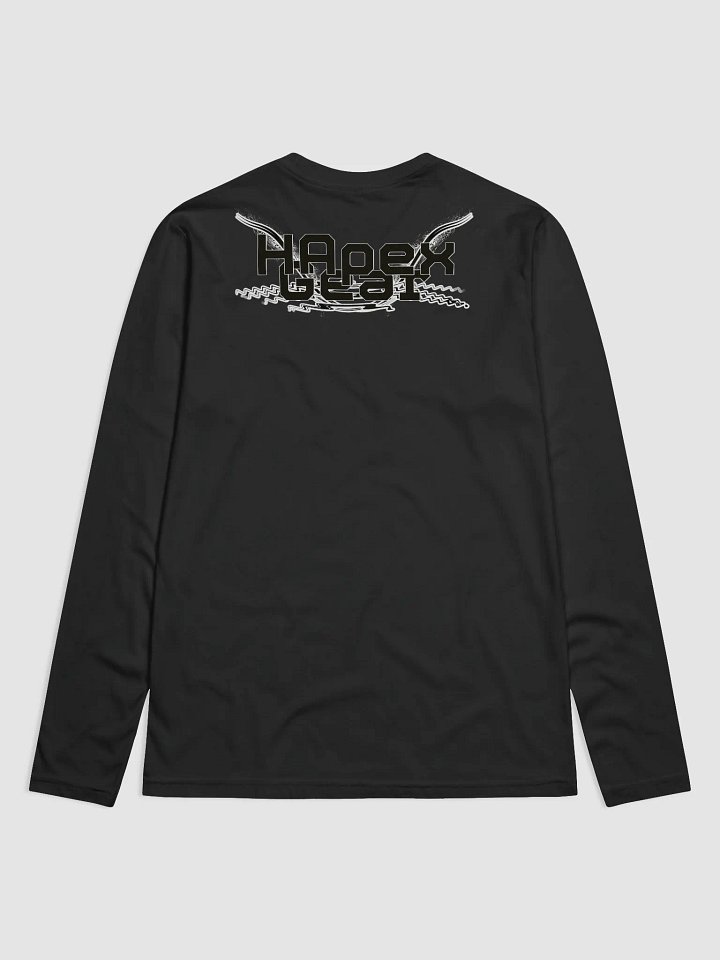 Premium Fitted Long Sleeve Crew - Black HApex Gear Black Logo product image (1)