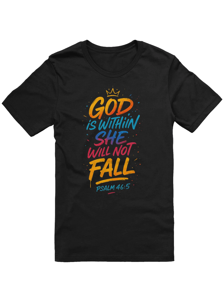 "Unshakable Grace" – Psalm 46:5 Street Graffiti Tee | Bella+Canvas Supersoft product image (3)