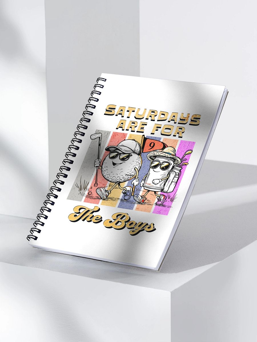 Saturdays Are For The Boys Golfing Spiral Notebook product image (3)