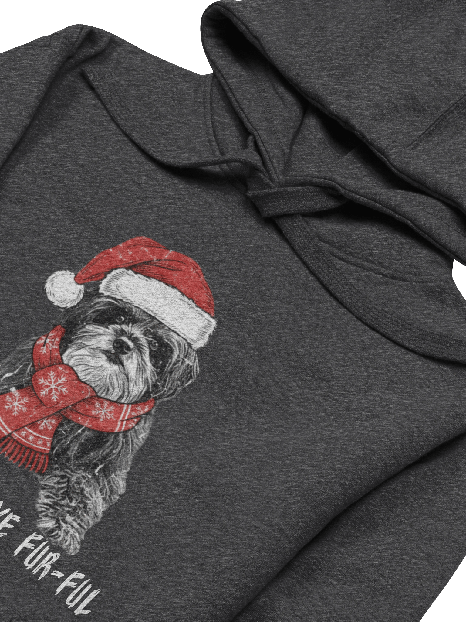 Oh Come All Ye Fur-ful Hoodie with White Text product image (15)