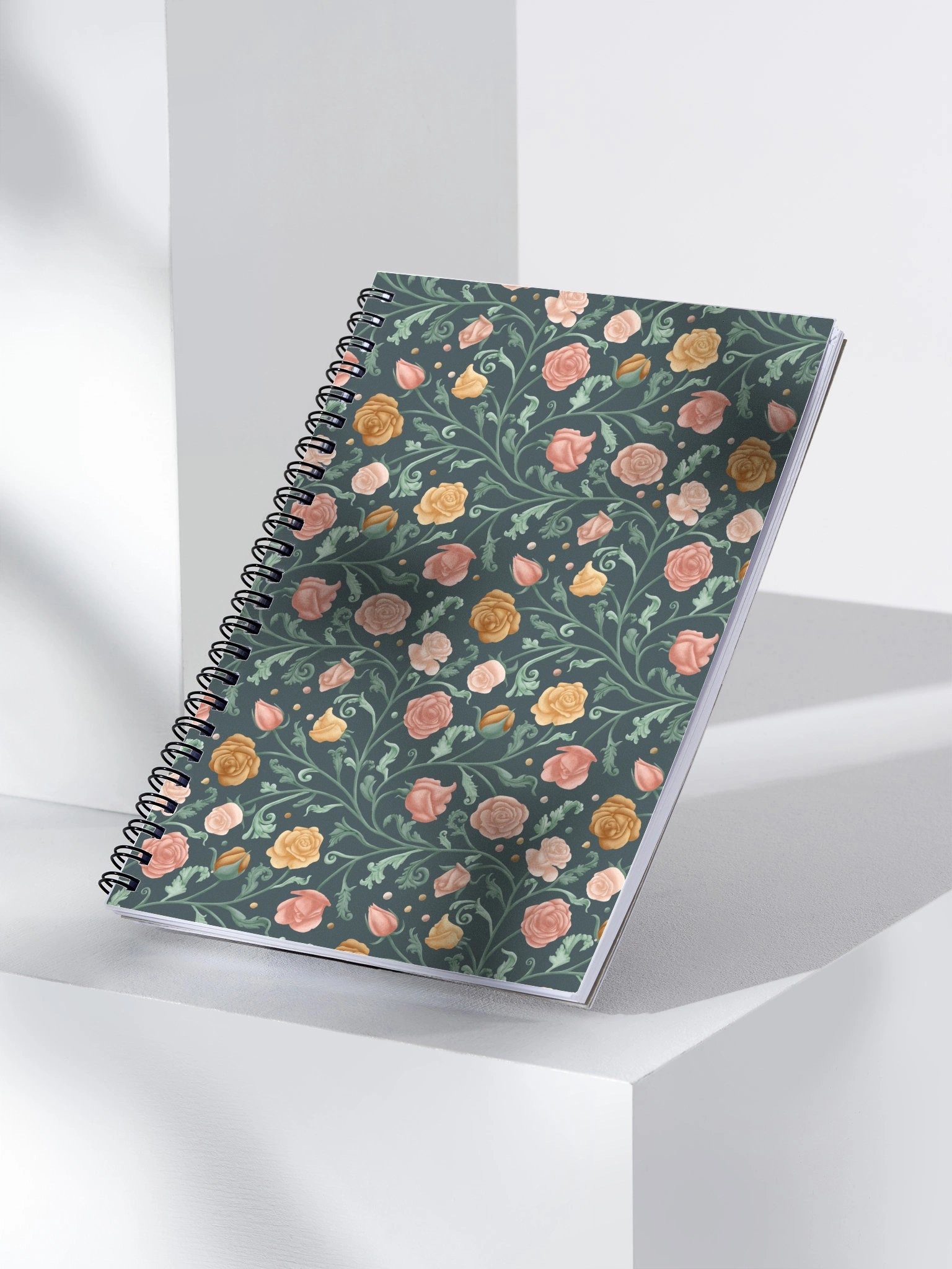 Spiral notebook magical garden of renaissance. Elegant floral journal for creative souls product image (3)