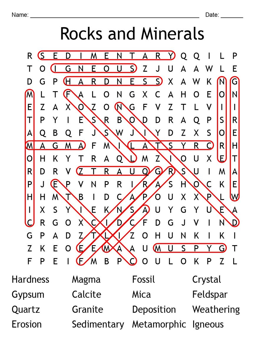 Rocks and Minerals Word Search Activity | 16 Key Vocabulary Words | 6th Grade Science product image (2)