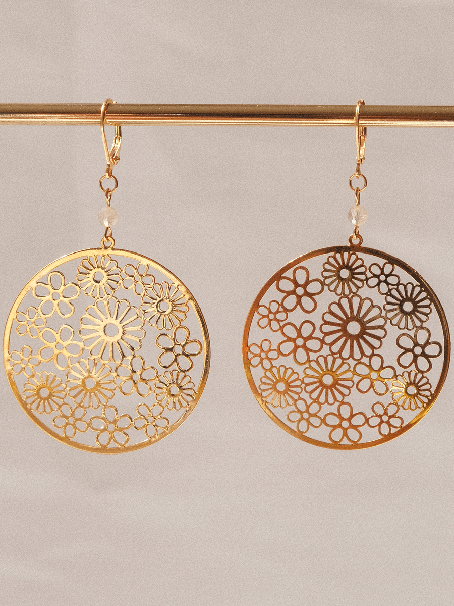 Floral wheel - Citrine earrings 🌼 product image (2)