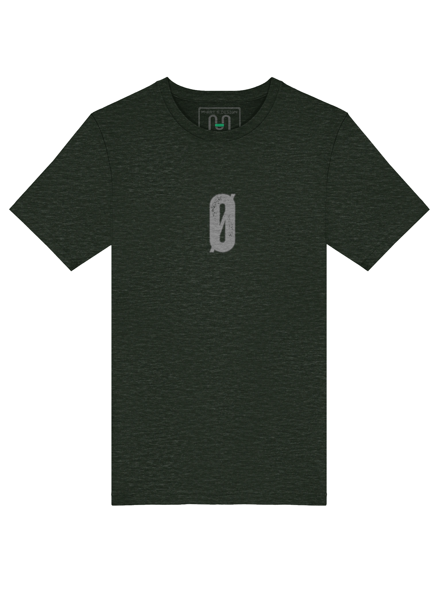 Distressed Gray Danish Letter Ø on Black – Nordic Typography Art Print product image (54)