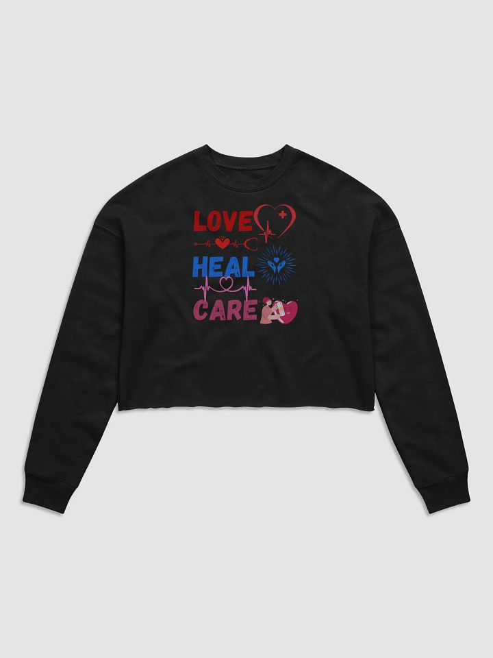 Love Heal Care Crop Sweatshirt product image (1)