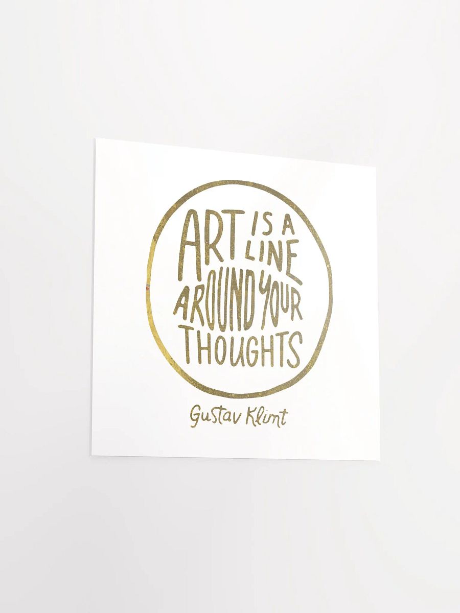 Gustav Klimt: "Art Is A Line" Quote - Print product image (3)