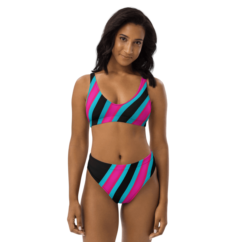 Cyber Pink Surf Stripe Bikini product image (1)