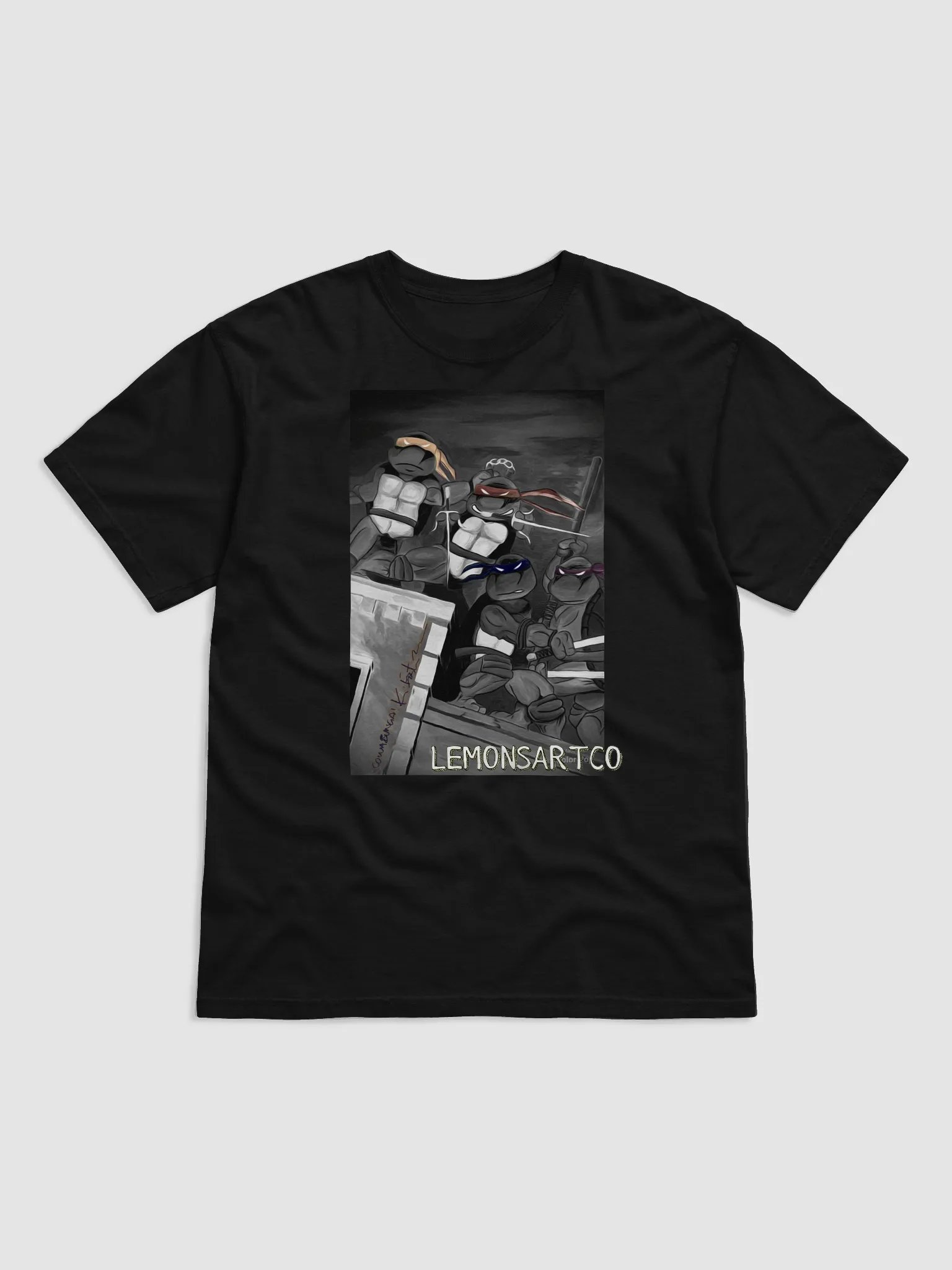 Reptile Teen Shinobi B&W T-Shirt product image (9)
