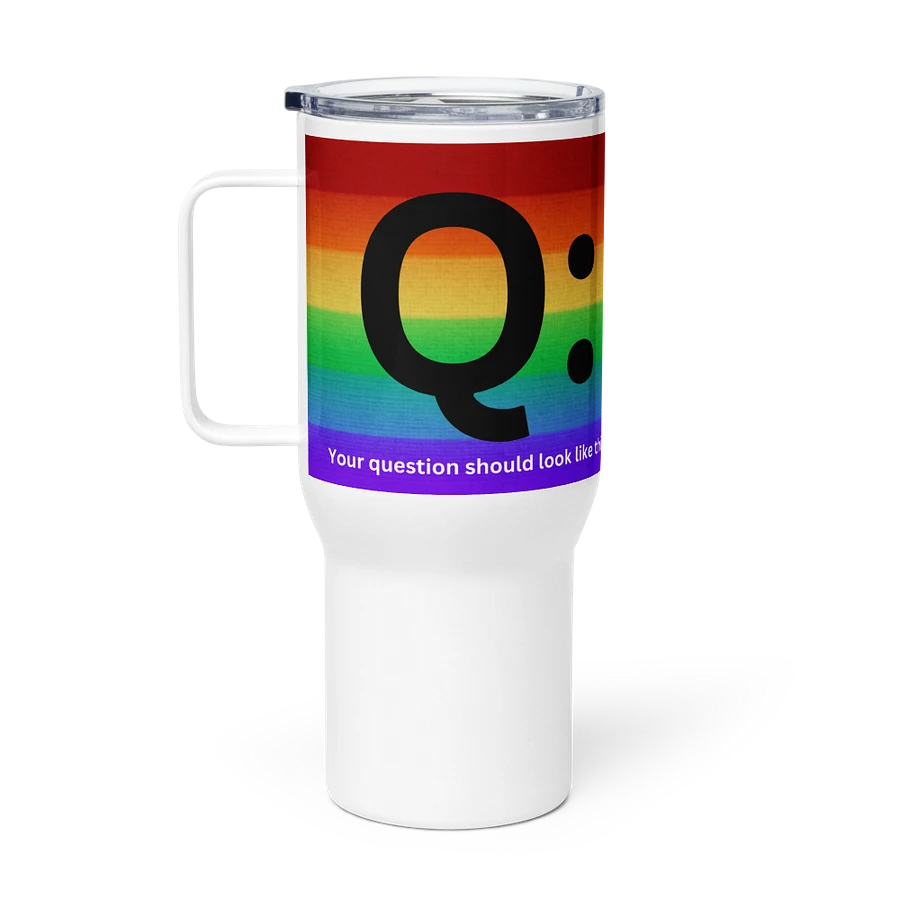 Mr. Moderator Rainbow Travel Mug (25oz) - Left-Handed Edition product image (1)