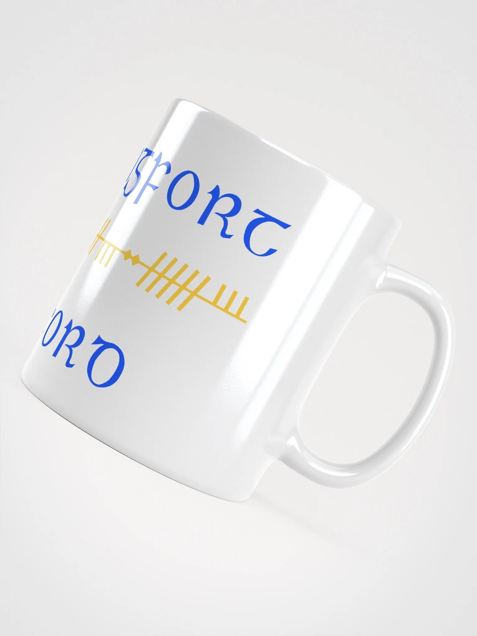 Longford/An Longfort Scholastic style Ogham White Glossy Mug product image (5)