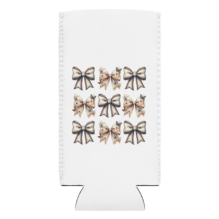 Spring Bows Baseball Butterfly Bliss Can Cooler product image (1)