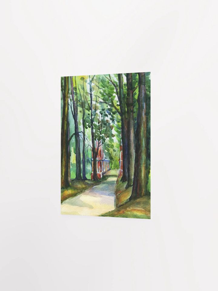 Serene Pathway Watercolor Poster - Summer Alley product image (2)