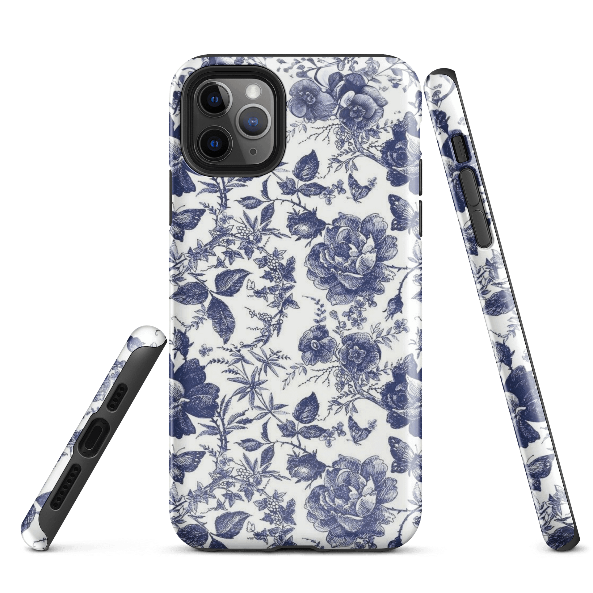 Blue Floral Pattern Phone Case 🫐⚓️ product image (1)