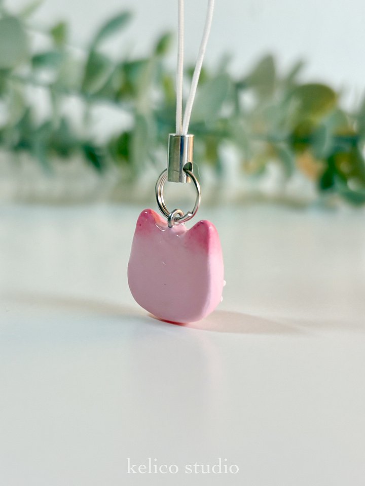 cherry blossom cat • clay charm product image (2)