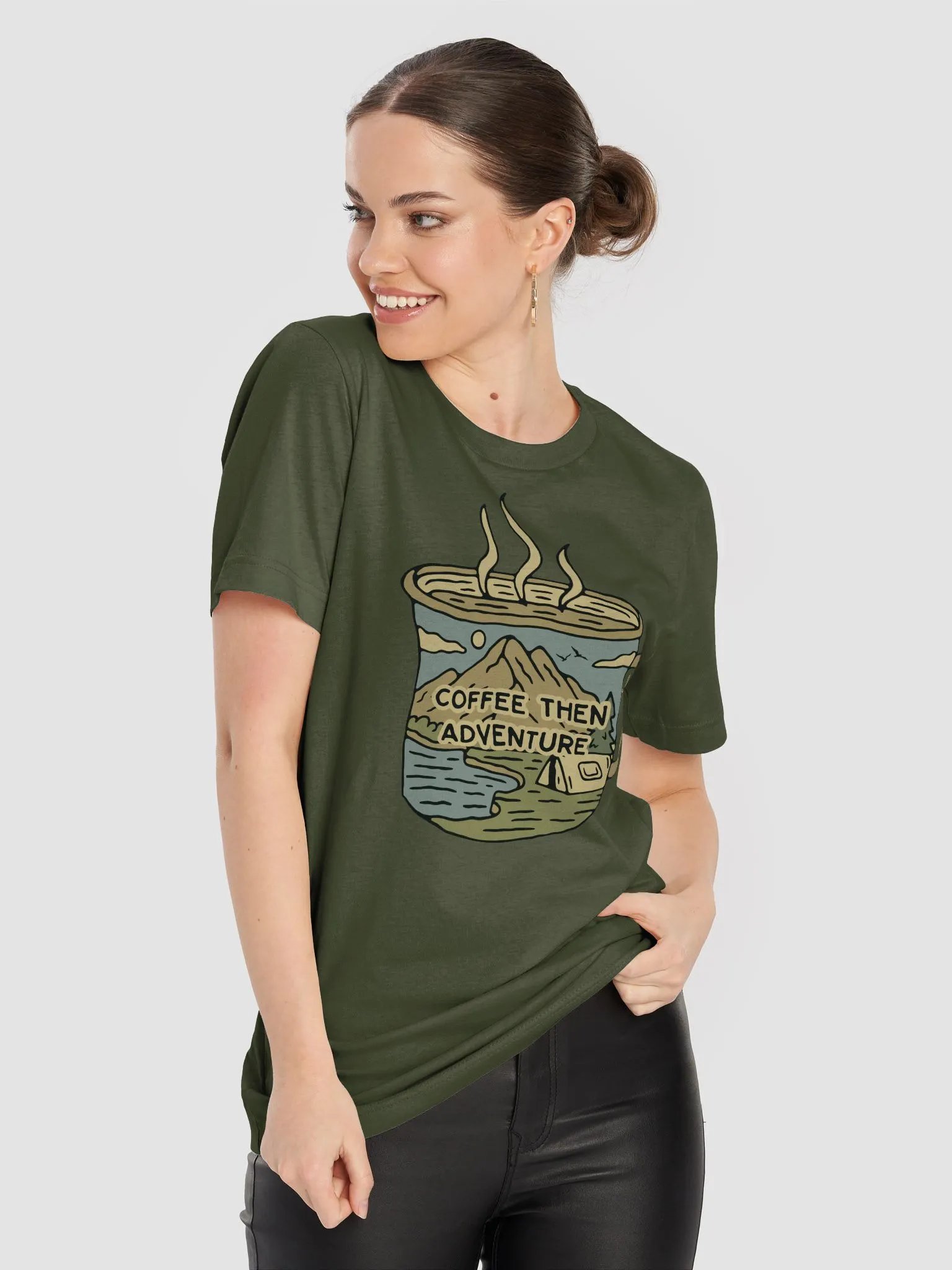 Coffee Then Adventure Unisex Tee product image (28)