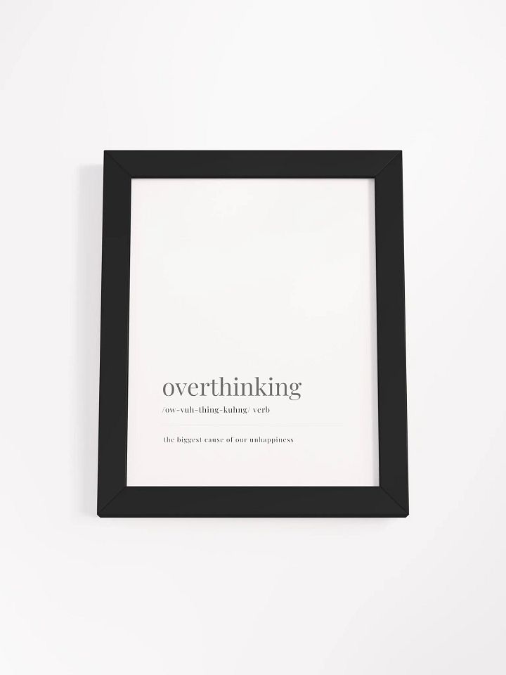 Overthinking Definition Framed Print product image (1)