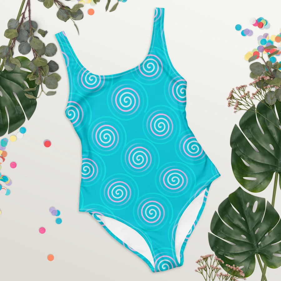 Beautiful Minimalist Ocean Swirl Pattern Swimsuit product image (8)