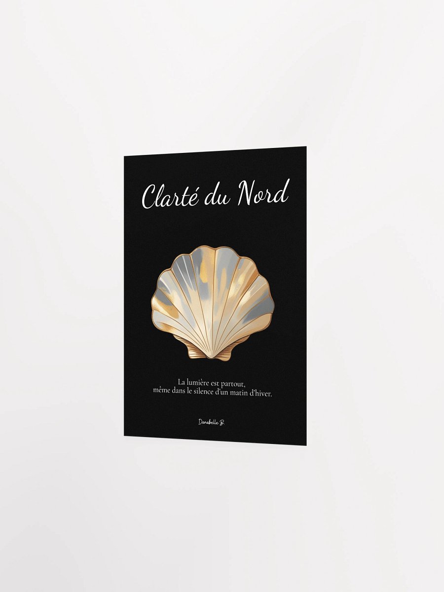 Poster artistique - Coquille Saint-Jacques - Clarté du Nord - Cadeau Déco Energie Vibratoire product image (2)
