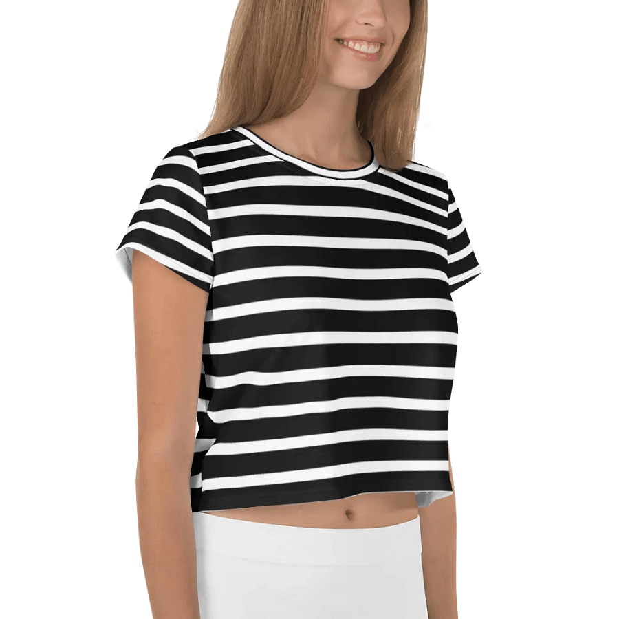 Black & White Stripes Crop Top product image (6)