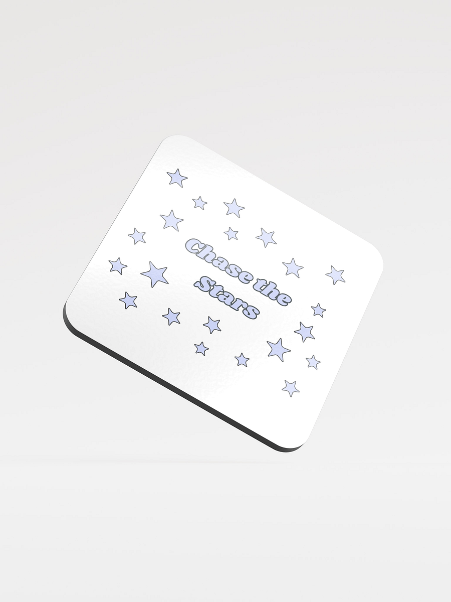 Chase the Stars Glossed Cork Coaster product image (1)