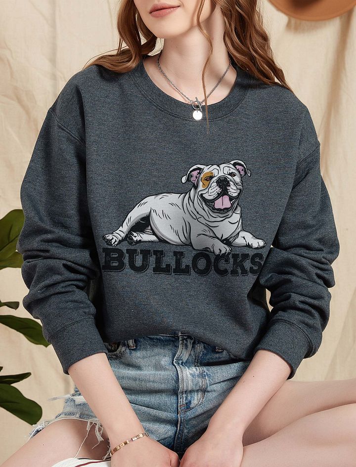Bullocks Sweatshirt of an English Bulldog(White) | Funny Shirt for Bulldog Owners product image (1)