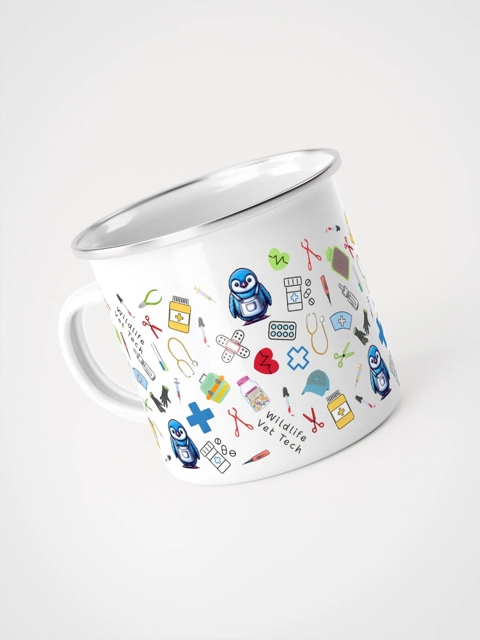 Wildlife Vet Tech Little Blue Penguin Adventure Essential Enamel Mug product image (4)