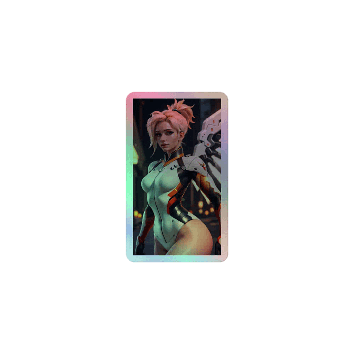 Angel's Embrace: Mercy Inspired Kiss-Cut Holographic Stickers product image (1)