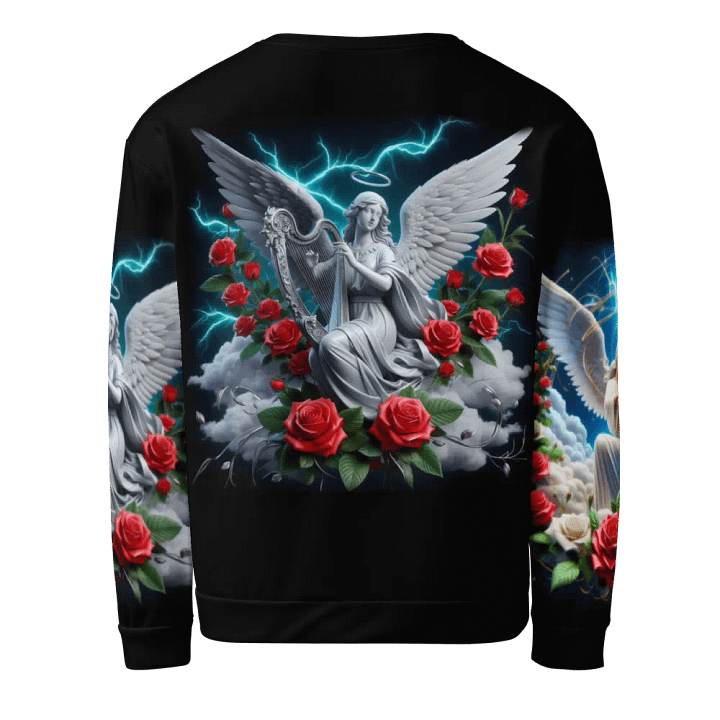 Angels making Music with a Harp - All-Over Unisex Sweatshirt #21 product image (2)