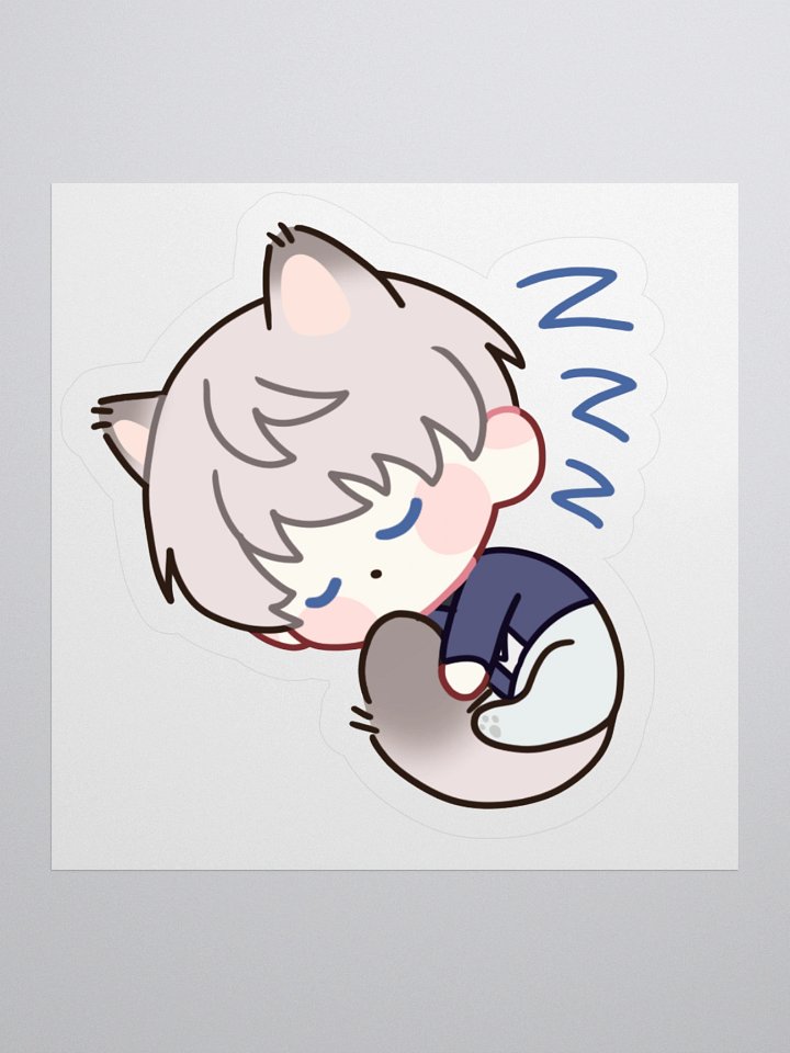Xavier Sleepy Cat Sticker product image (1)