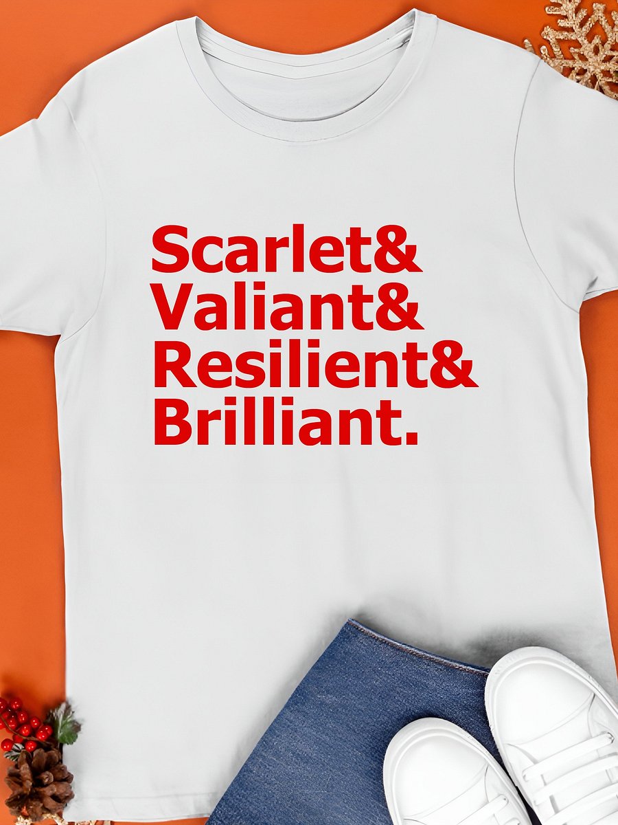 Scarlet and Valiant and Resilient and Brilliant T-Shirt product image (1)