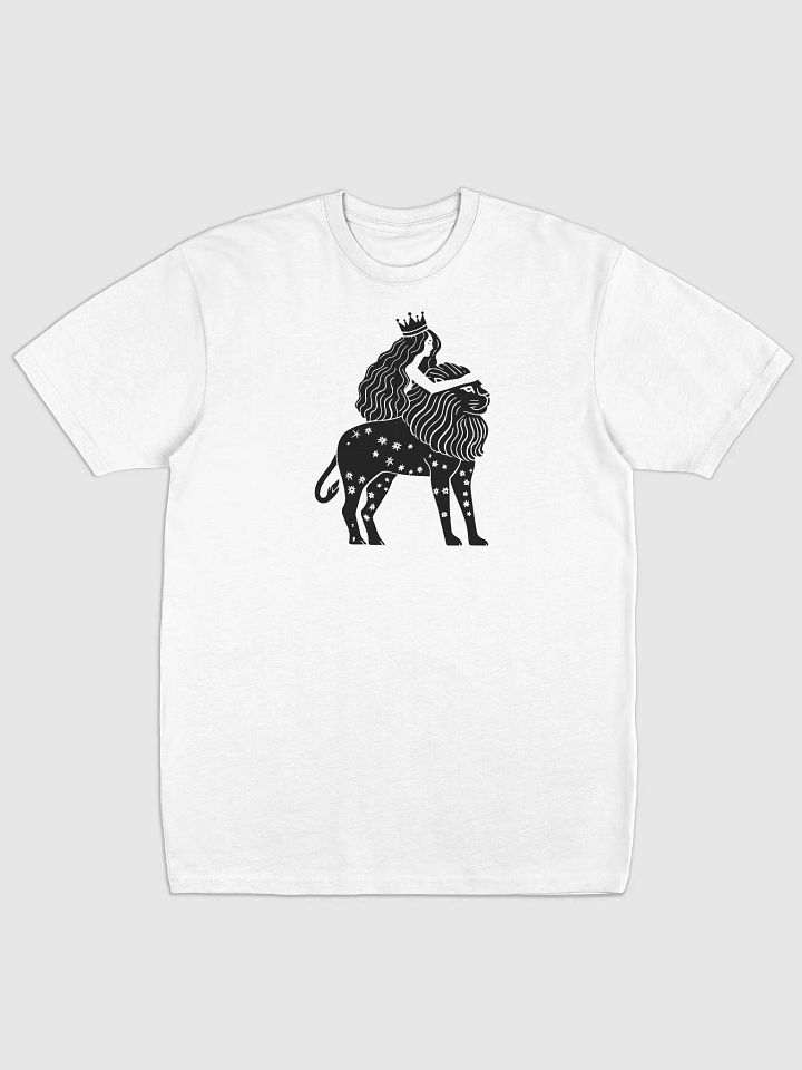 Midnight Black Men's Premium Tee - Leo Zodiac Line Art | Lion Star Sign Artwork for Astrology Lovers product image (2)