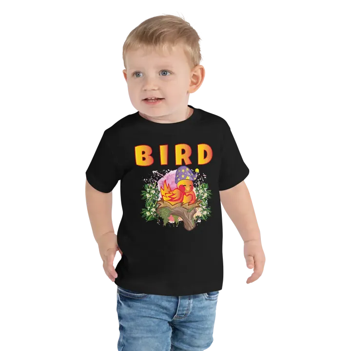 Bird Colorful Funny Cute Bella +Canvas Toddler T-Shirt – Funny Shirt, Best Gift for Kids product image (2)