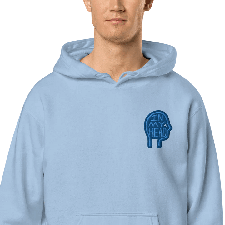 In My Head (L.C. creek design) embroidered pigment hoodie product image (1)