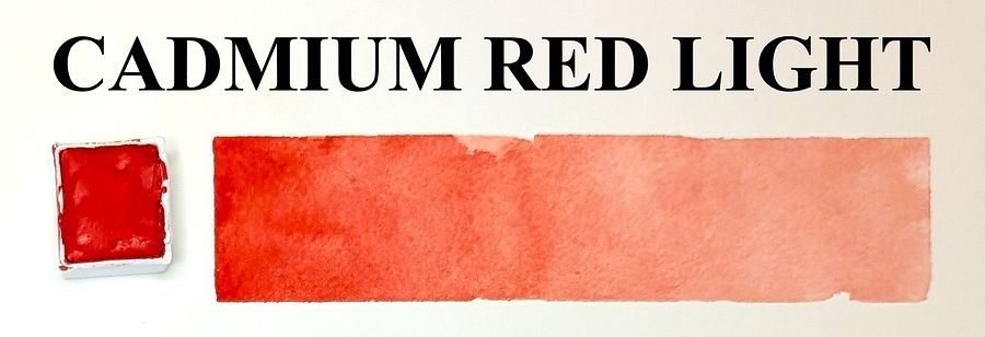 Cadmium Red Light Water Color Paint Half Pan product image (1)