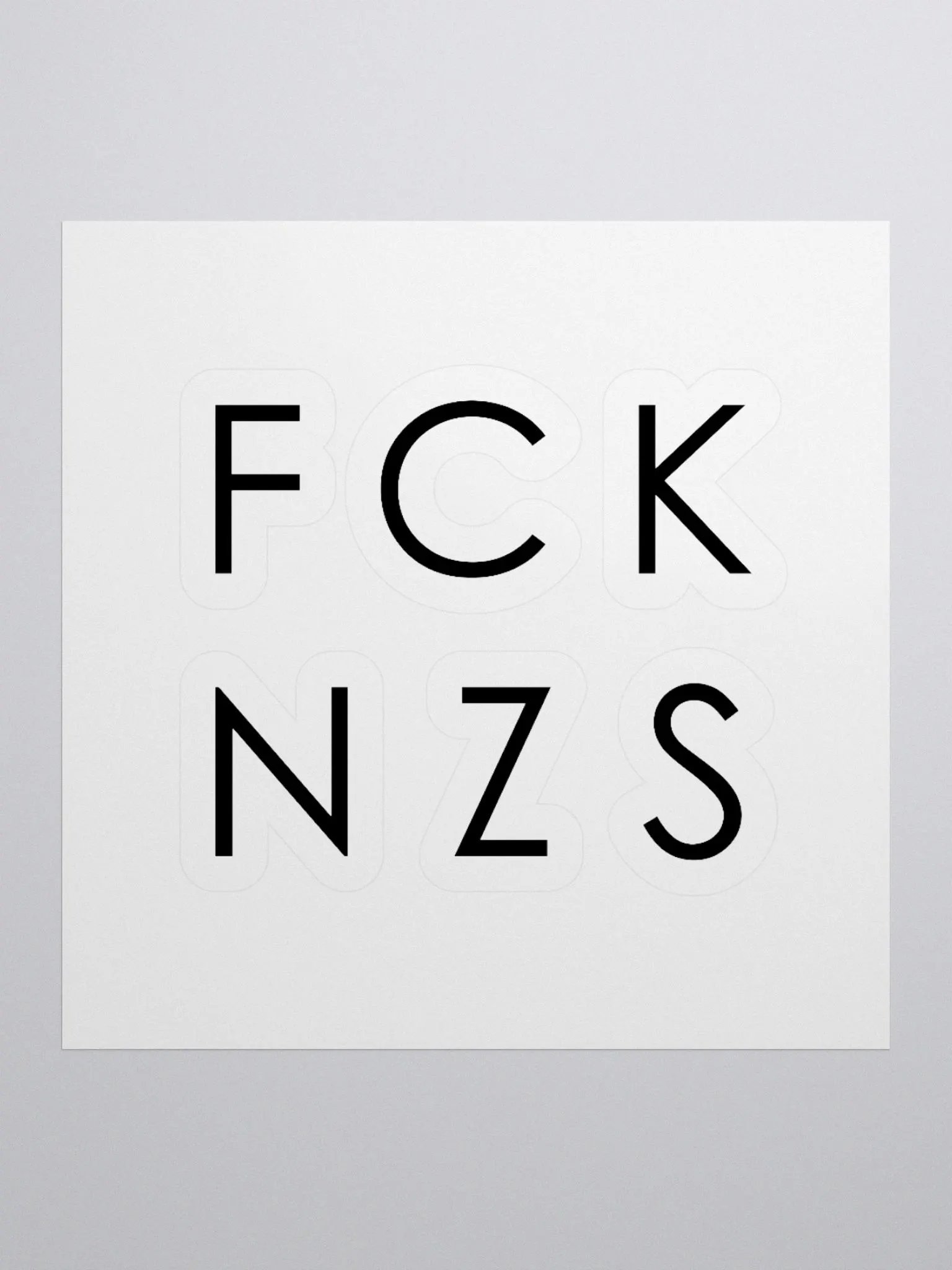 FCK NZS Kiss Cut Stickers product image (1)