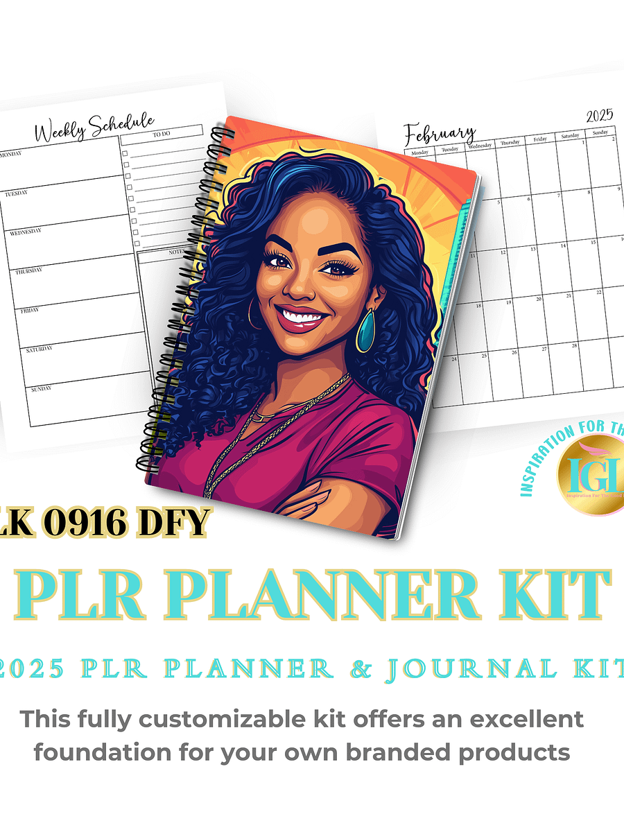 2025 PLR Planner & Journal Kit - PLK-0916 DFY product image (3)