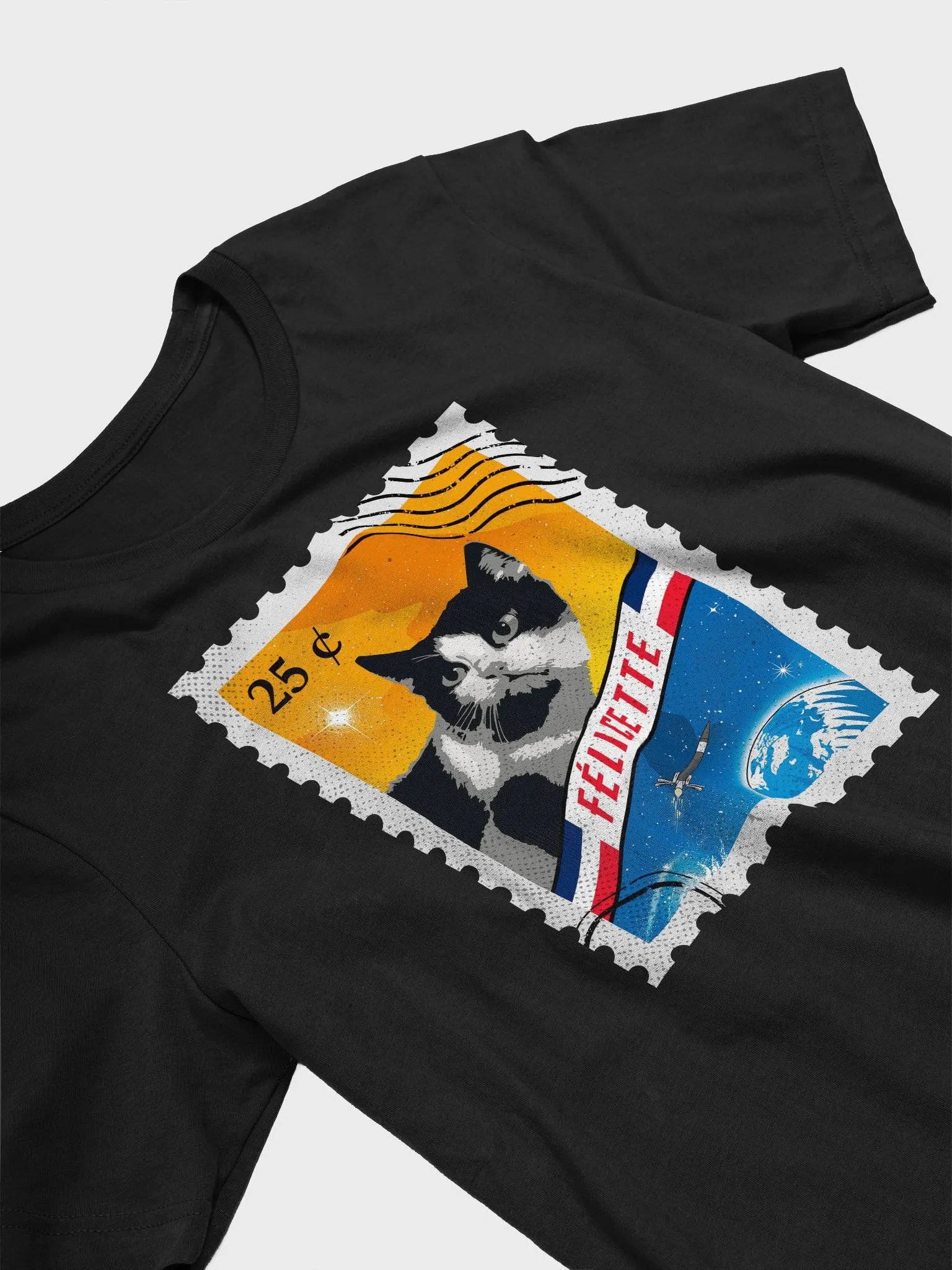 Felicette, First cat in space, France, 1963 — Unisex t-shirt, space t-shirt product image (1)