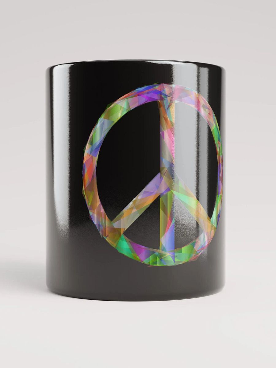 Black Glossy Coffee mug- Peace Sign Symbol product image (10)