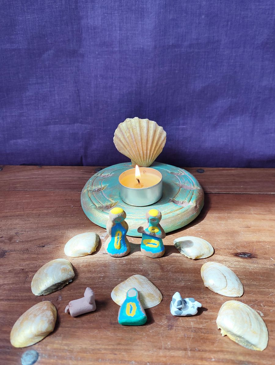 Set presépio dos oceanos, conjunto único e artesanal, suporte de vela product image (7)