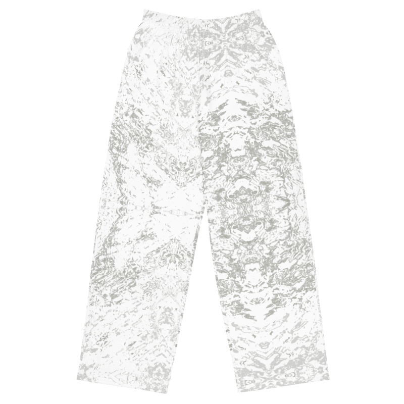 Abstract Pale Monochrome Unisex Wide Leg Trousers product image (11)