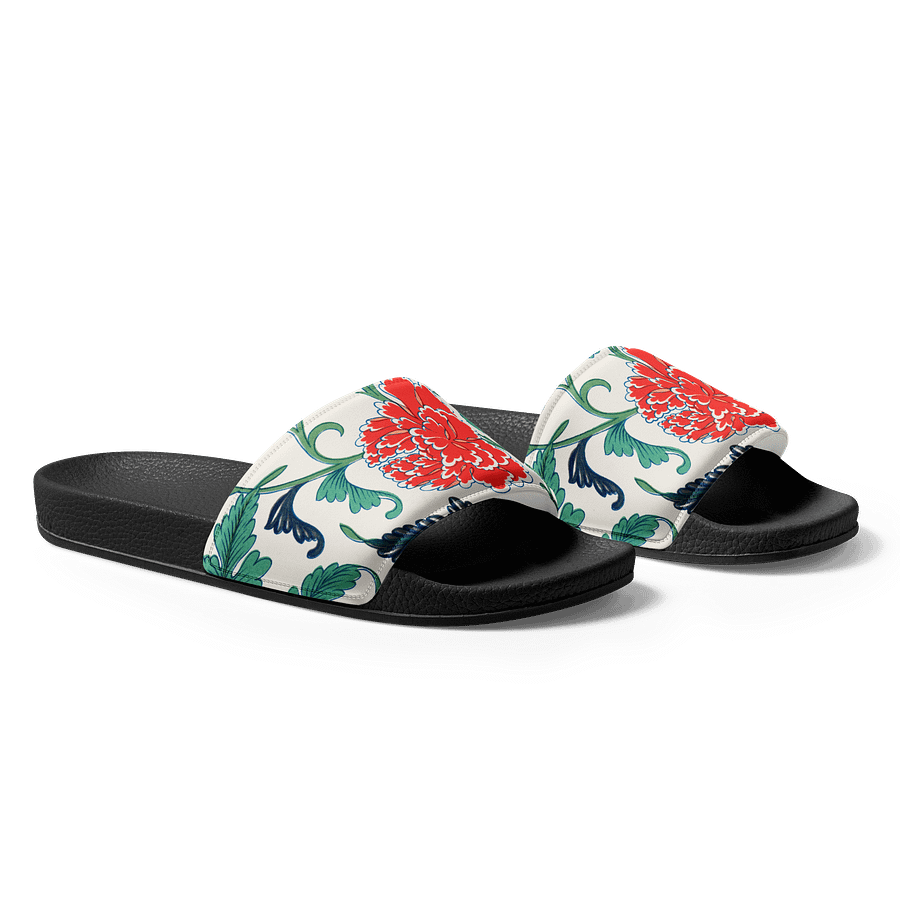 Red floral pattern. Women's Slides product image (4)