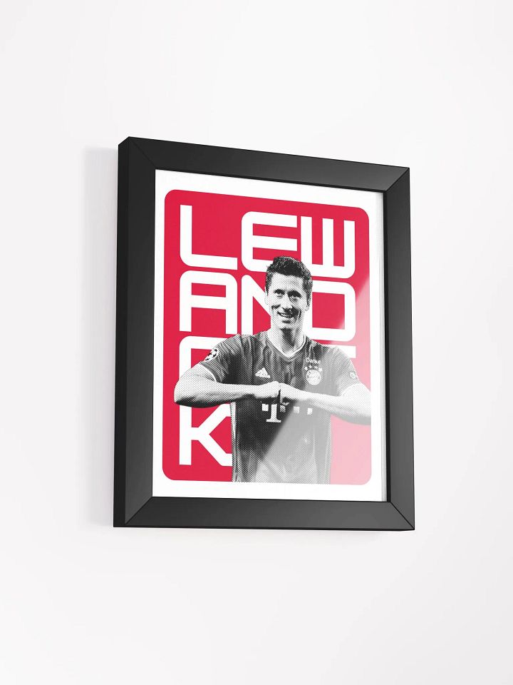Robert Lewandowski BW Bayern Munich Name Art Framed Print product image (2)
