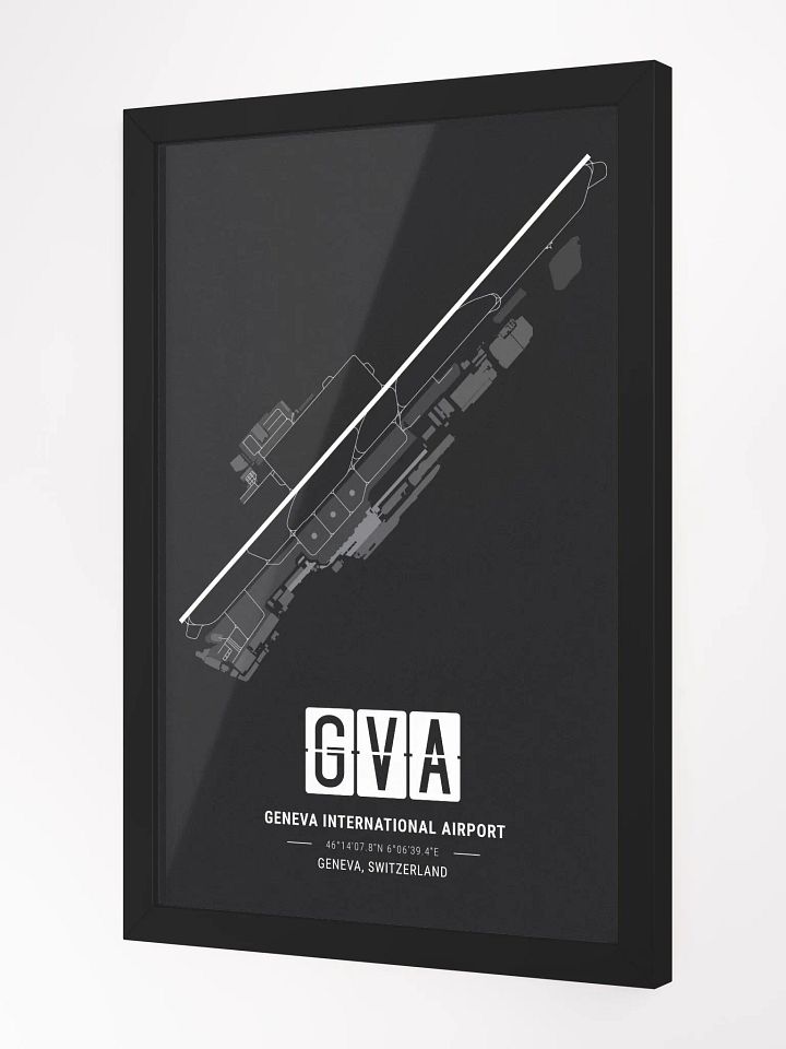 Framed Airport GVA Premium Map On Matt Paper product image (2)