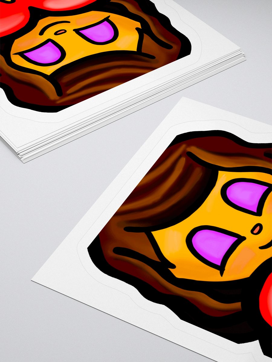 Girl Holding Heart Vinyl Stickers (3" x 3") product image (4)