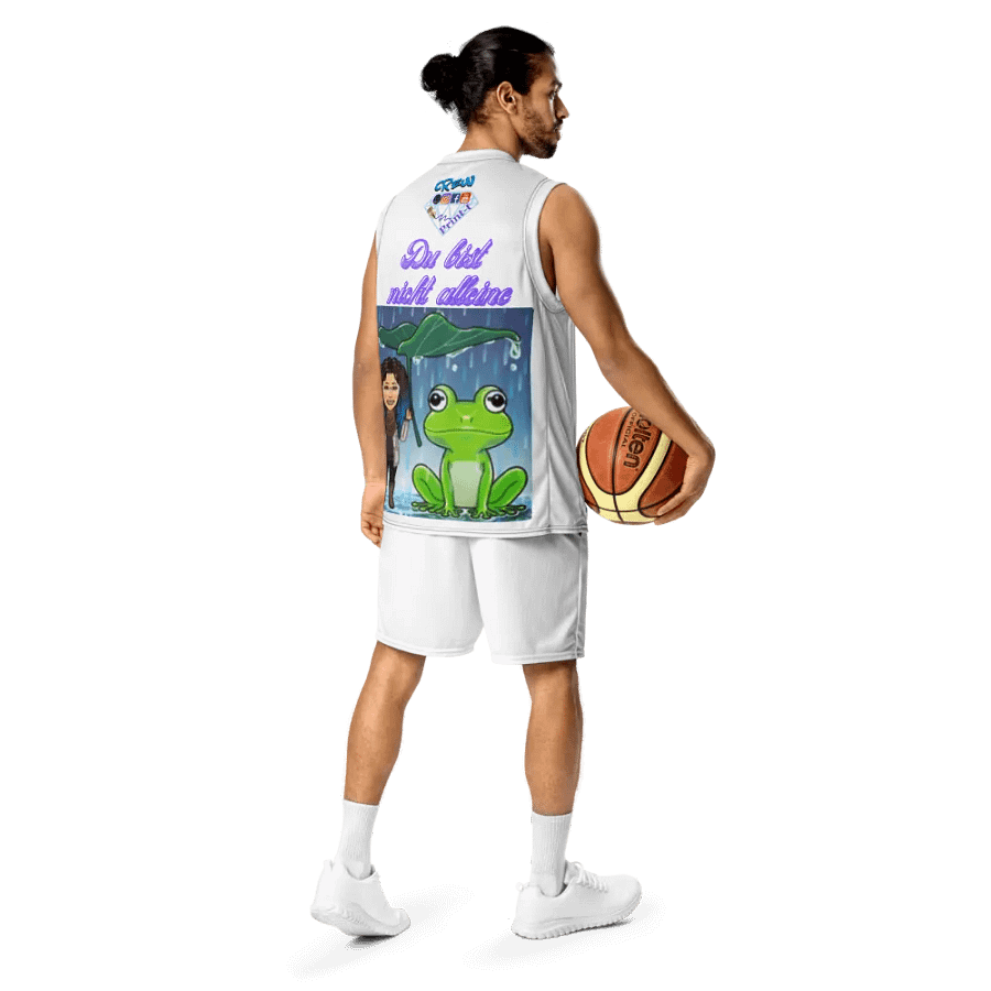 aus recyceltem Unisex-Basketballtrikot, Du bist nicht alleine product image (11)
