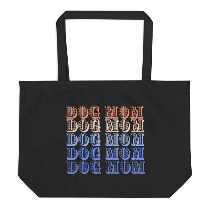Dog Mom Large E-Conscious Organic Cotton Tote Bag product image (2)