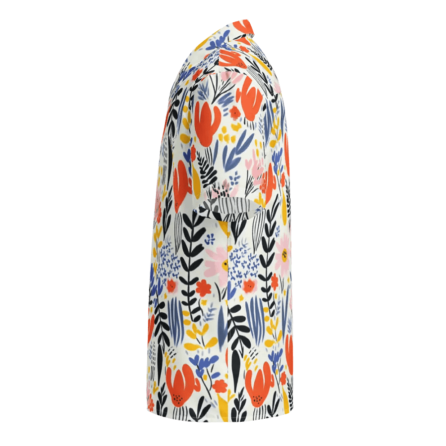 Retro Flowers Orange Hawaiian Shirt product image (9)