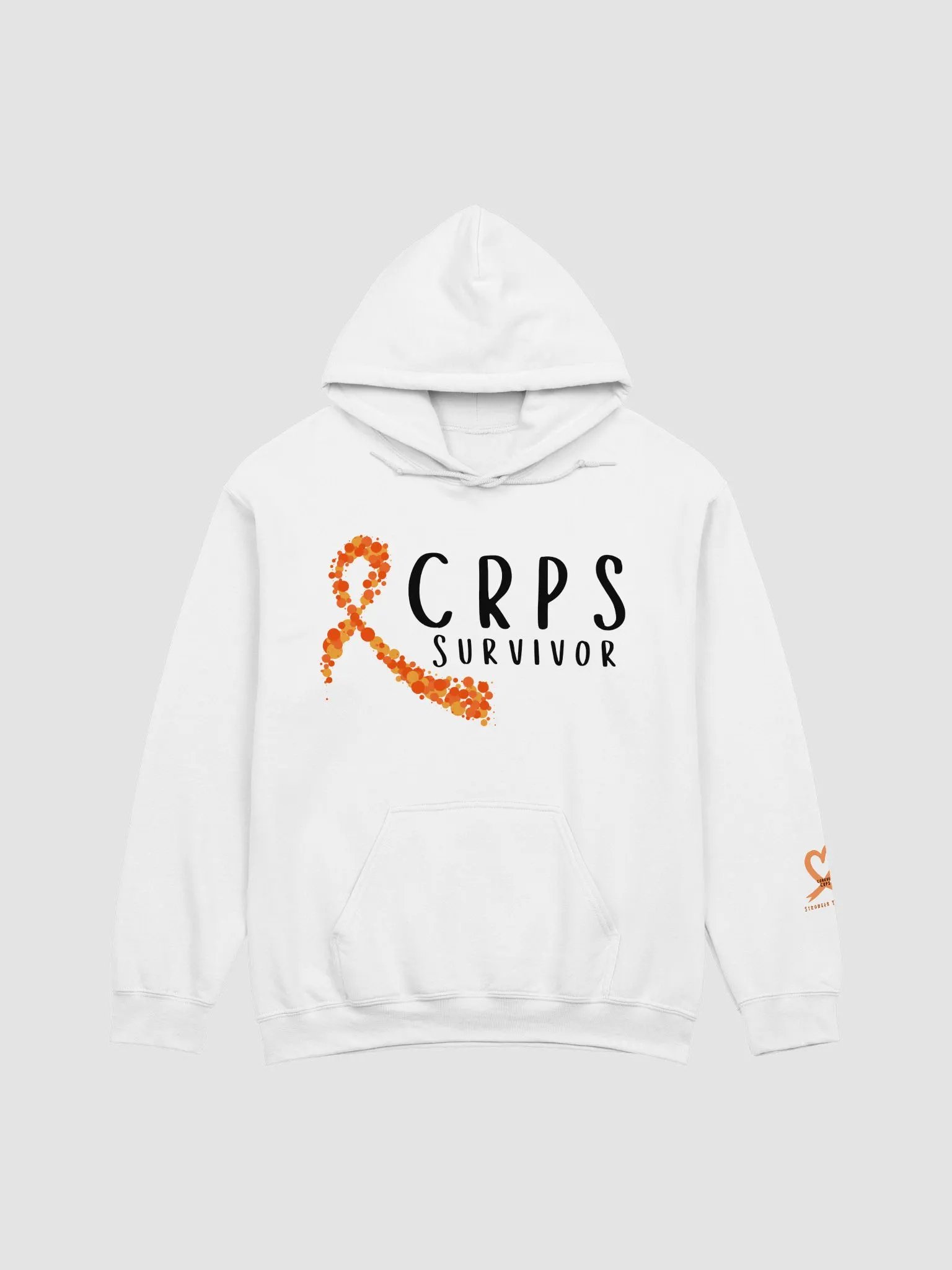CRPS Survivor Bubble Ribbon Hoodie- Black Print product image (1)