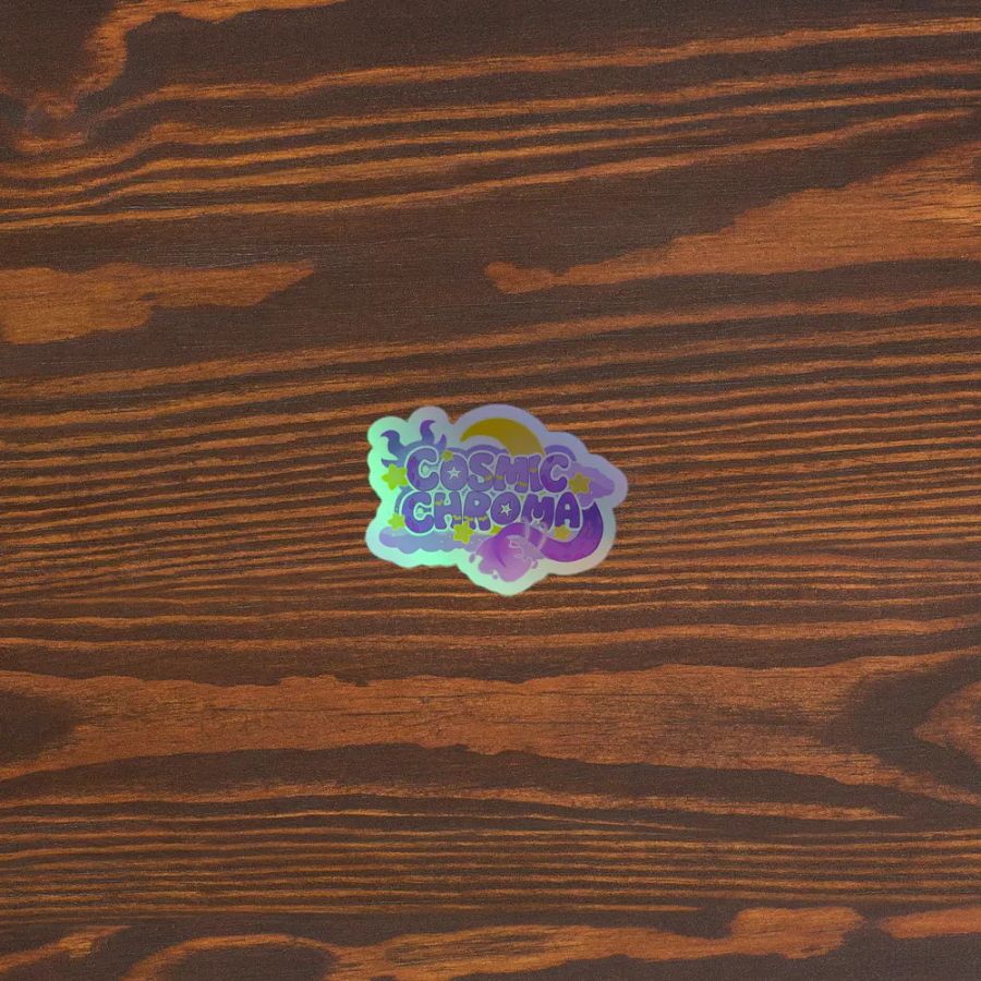 CosmicChroma - Vtuber Logo - Holographic Sticker product image (7)
